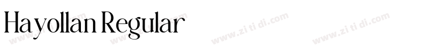 Hayollan Regular字体转换